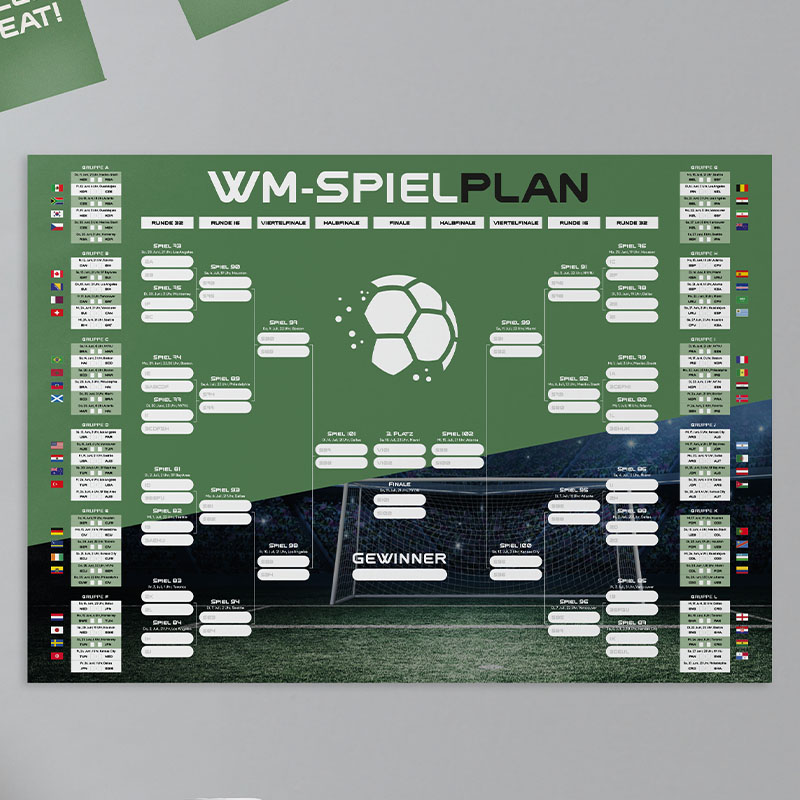 Ein WM-Spielplan.