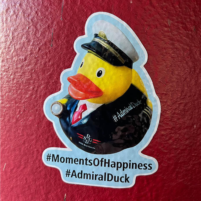 Aufkleber mit einer Admiral-Duck