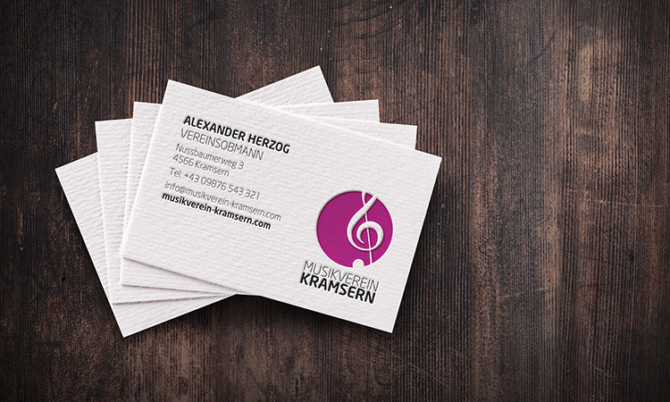 Visitenkarte mit Letterpress Visitenkarte mit Letterpress