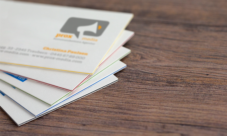 Visitenkarte mit Farbkern Visitenkarte mit Farbkern